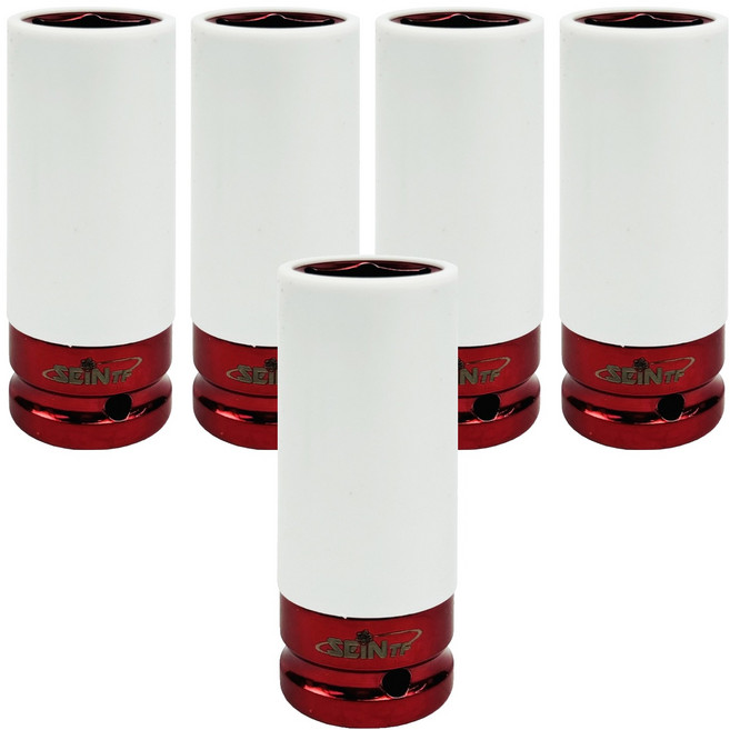 세인티에프 1/2인치 롱 너트 소켓 커버형 휠 복스알 21mm, 5개