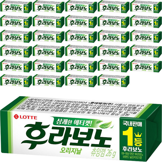 롯데웰푸드 후라보노 오리지날 9p, 26g, 36개
