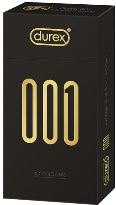 durex 杜蕾斯 台灣公司貨 001水性聚氨酯標準裝保險套, 6個, 1盒