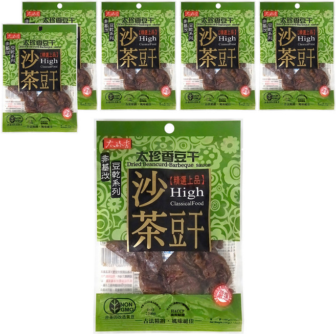 太珍香 沙茶豆干, 100g, 6包
