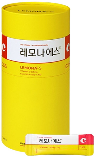 Lemona 萊蒙娜 維他命C粉隨身包, 200條, 1.5g, 1組