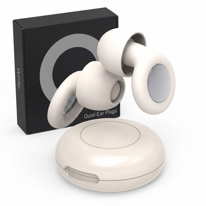 편안생활 실리콘 수면 귀마개 화이트, 1개, 1쌍