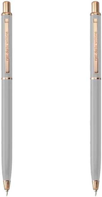 IWI 蒙恬 DAILY WRITING 中性筆 碳化鎢鋼珠頭, 雅灰, 2支