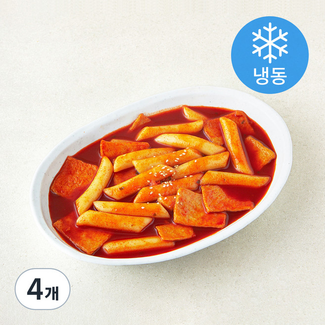 쿡생 딱좋은 1인분 국물떡볶이 (냉동), 4봉, 310g