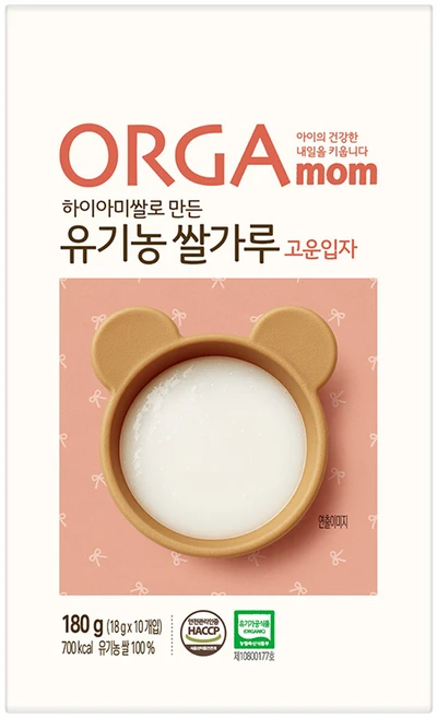 올가맘 하이아미쌀로 만든 유기농 쌀가루 고운입자, 180g, 1개 - 쿠팡