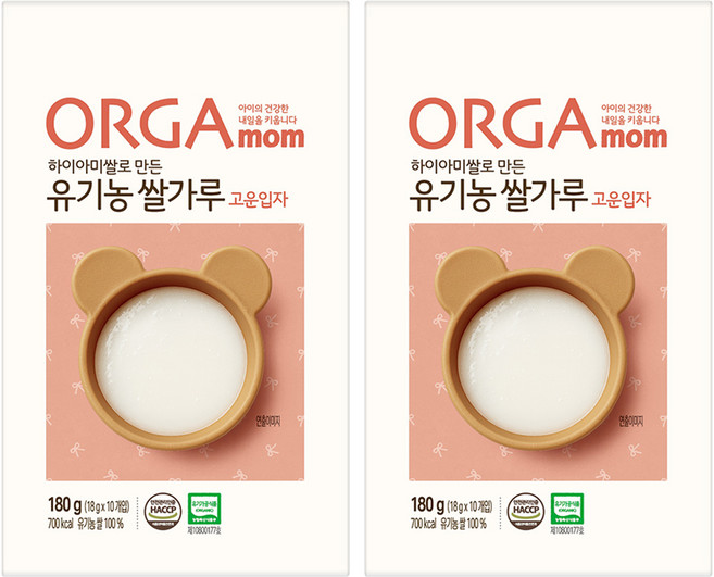 ORGA mom 孩童副食品米糊粉 細粒, 180g, 2盒