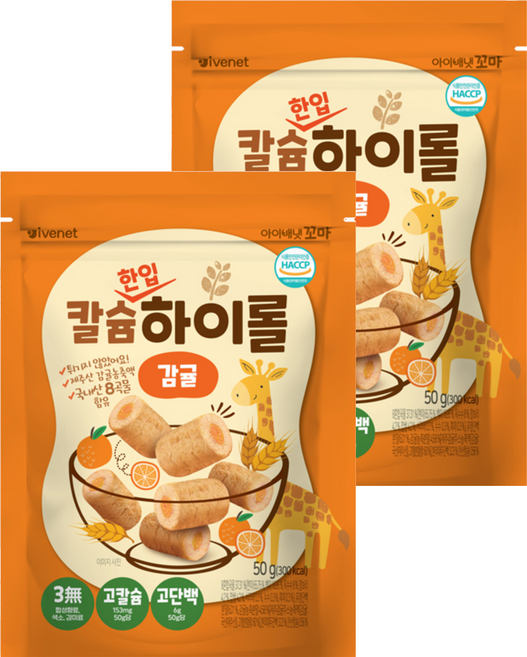 韓國 ivenet 穀物卷, 柑橘風味, 50g, 2包