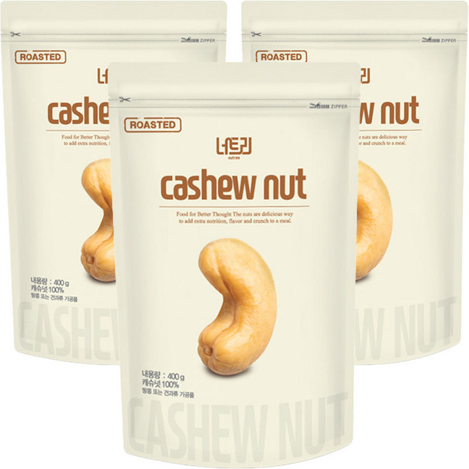 너트리 볶음캐슈넛, 400g, 3개