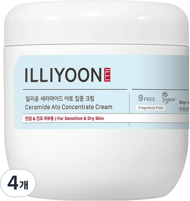 일리윤 세라마이드 아토 집중크림 무향, 500ml, 4개
