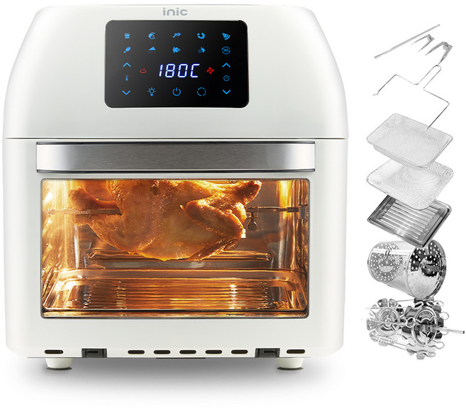 아이닉 대용량 에어프라이어 16L + 7종 조리도구, AO-16LS, 크림화이트