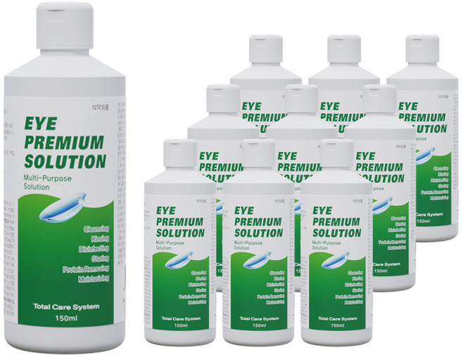 휴먼바이오 아이프리미엄 솔루션 렌즈세정액, 150ml, 10개