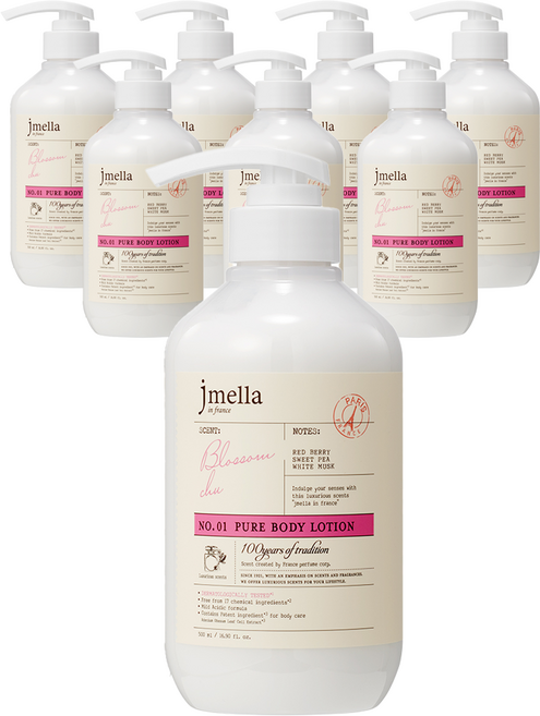 제이멜라 인 프랑스 퓨어 블러썸 츄 바디 로션, 500ml, 8개