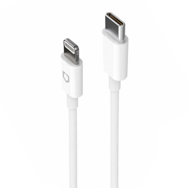RHINOSHIELD 犀牛盾 傳輸 充電線 Lightning-USB-C 33g, 1m, 白色, 1條