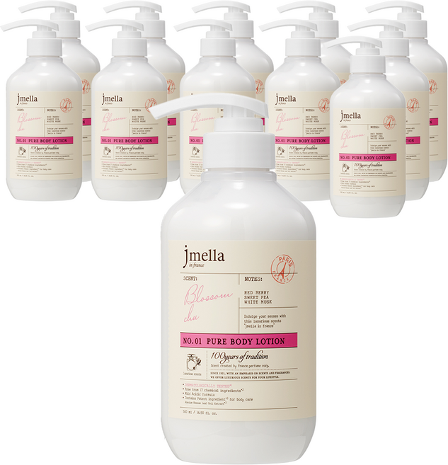 제이멜라 인 프랑스 퓨어 블러썸 츄 바디 로션, 500ml, 12개