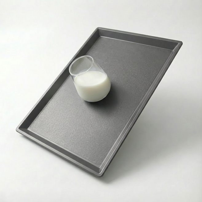 리빙메이트 논슬립 테라 일식쟁반, 그레이, 1개