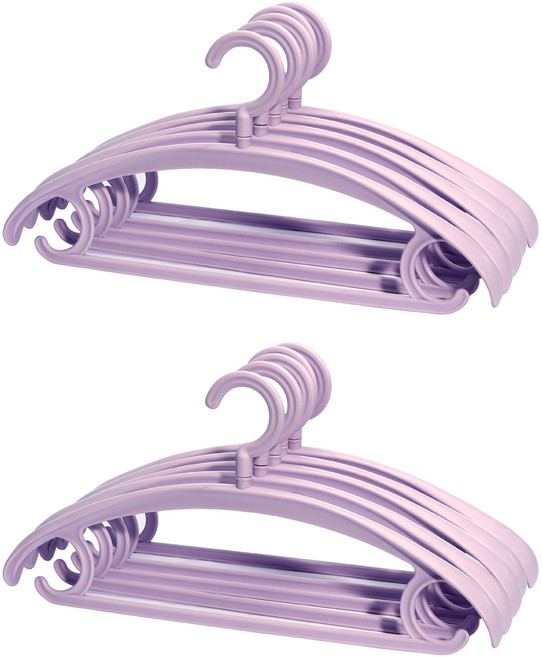 원모아 어깨뿔방지 옷걸이, 퍼플, 10개입