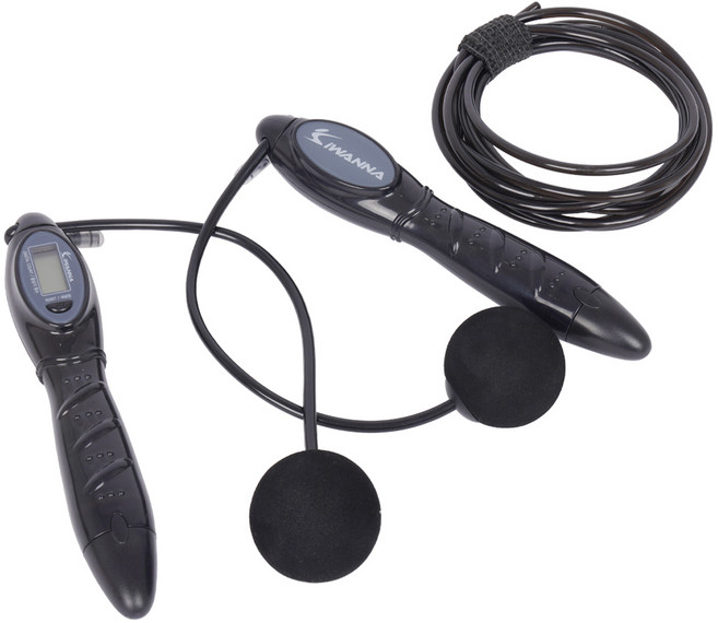 아이워너 2 in 1 디지털 줄넘기, 블랙, 1개