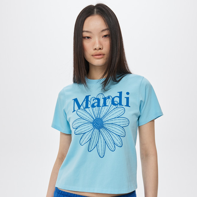 Mardi Mercredi 女款花朵Mardi棉質修身T恤