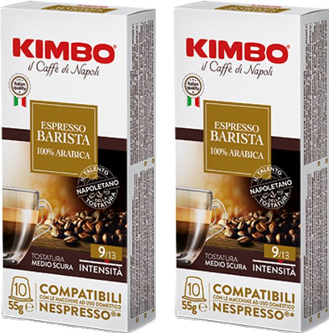 킴보 네스프레소 머신 호환 캡슐커피 바리스타, 5.5g, 10개입, 2개