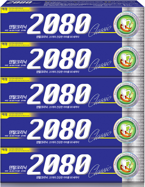 2080 클래식 치약, 170g, 5개