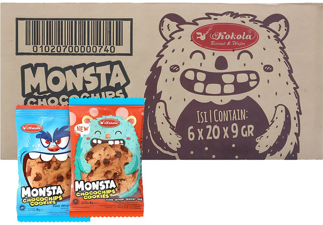 [Coupang進口] Kokola 巧克力曲奇餅乾, 9g, 120入