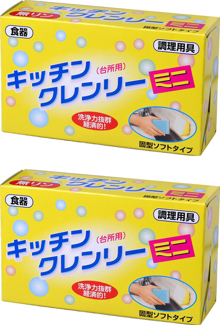 Kitchen Cleany Mini 無磷洗碗皂 濃縮固體洗劑 去除油垢, 350g, 2盒