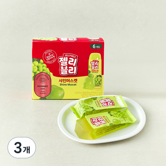 쉐프엠 젤리블리 샤인머스켓, 60g, 3개, 6개입