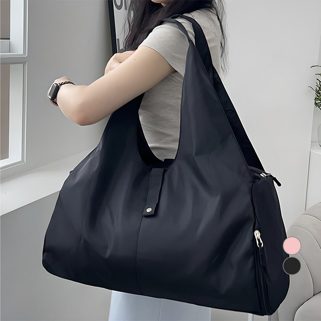 미나티 남녀공용 프라다 원단 여행용 보스턴백