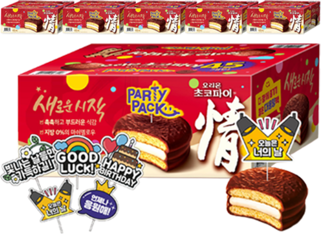 오리온초코파이 정 파티팩, 6개, 1.755kg