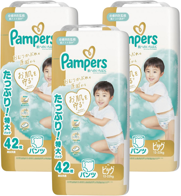 Pampers 幫寶適 日本境內版 褲型尿布 12~22kg, XL, 126片