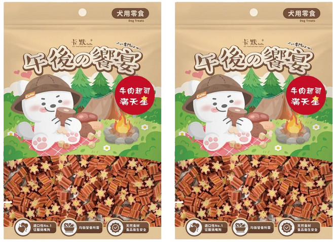 CaMo 卡默 狗零食, 牛肉起司滿天星, 150g, 2包