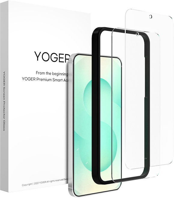 요거 풀커버 강화유리 휴대폰 액정보호필름, 2개