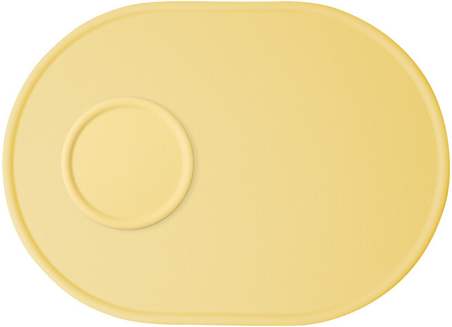 보울보울 국산 볼볼 실리콘 테이블매트, 치즈옐로우, 400 x 290 mm, 1개