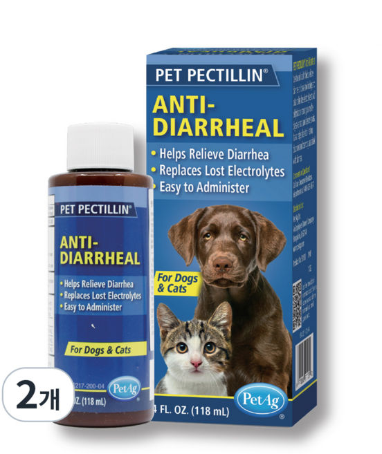 펫펙틸린 반려동물 영양제, 118ml, 지사제, 2개