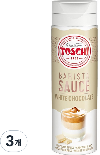 토스키 화이트 초콜릿 소스, 500g, 3개