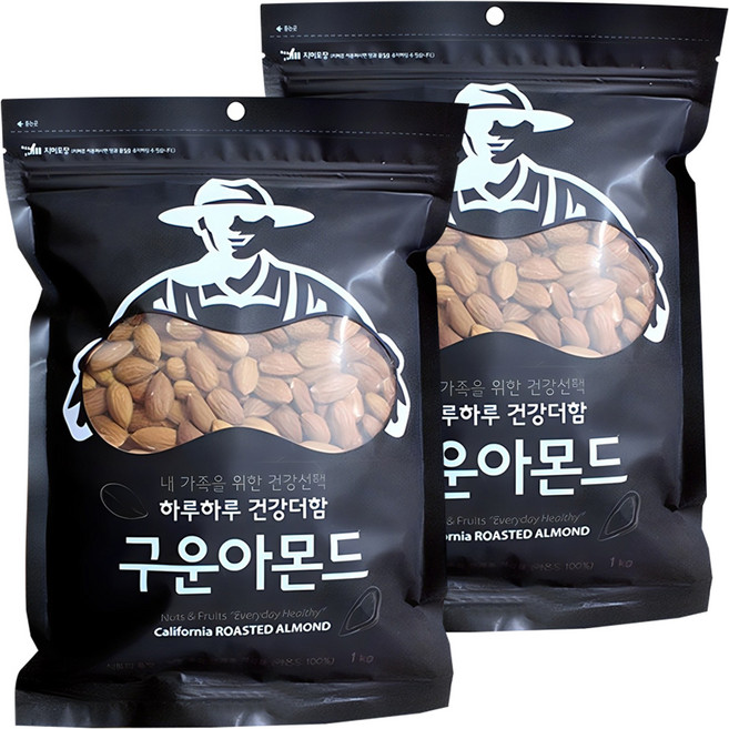넛츠팜 구운아몬드, 1kg, 2개