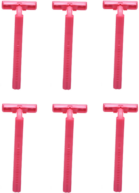 펄맥스 드위트리 2 일회용 면도기 레드, 5개입, 6개