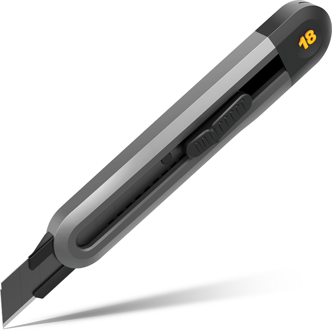 델리 홈시리즈 커터칼 블랙 18mm EHT4018, 1개