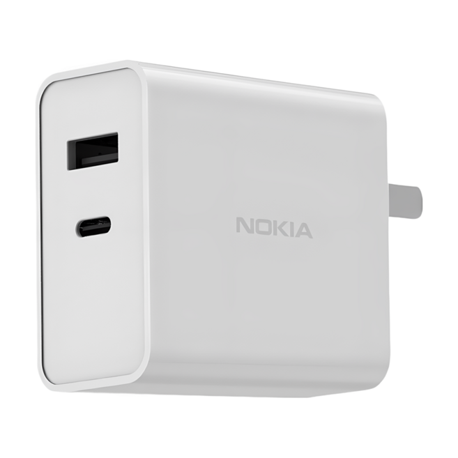 NOKIA P6309 PD 3.0 65W 多重保護充電器, 白色, 1盒