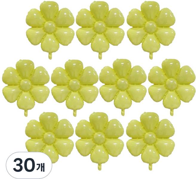 코히모 마카롱 데이지 꽃 파티 풍선 5W0432, 30개, 옐로우