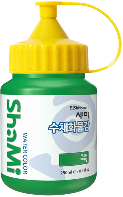 샤미 수채화물감 24 초록, 250ml, 1색