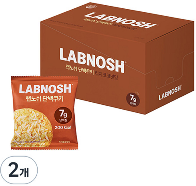Labnosh 蛋白餅乾 椰子口味 10個, 2個, 400g