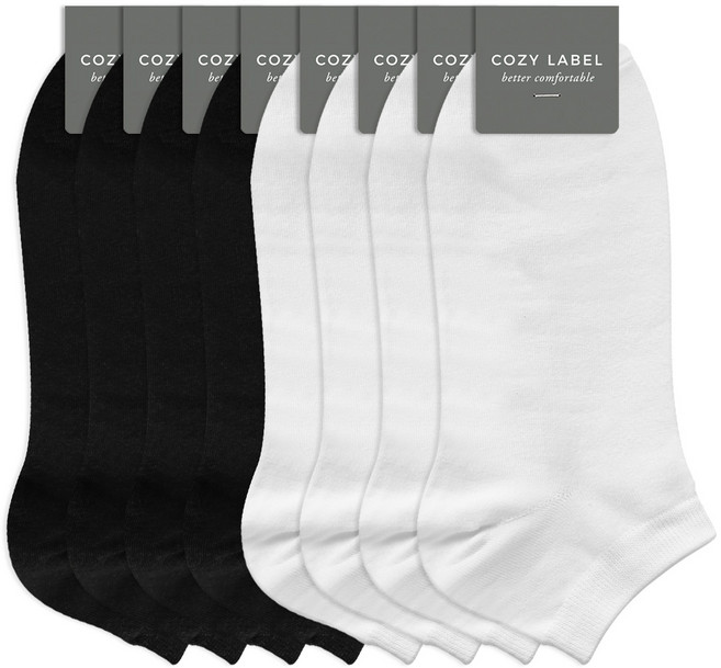 코지라벨 남성용 에브리데이 컬러 무지 발목양말 2종 x 4p 세트