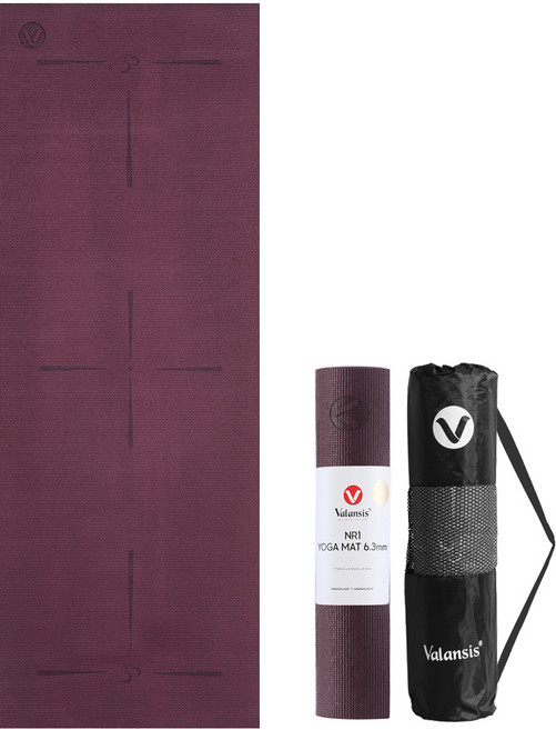 밸런시스 NR1 요가매트 + 가방 세트, 버건디, 1세트