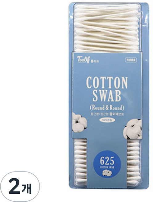 툴리프 대용량 면봉, 2개, 625개입