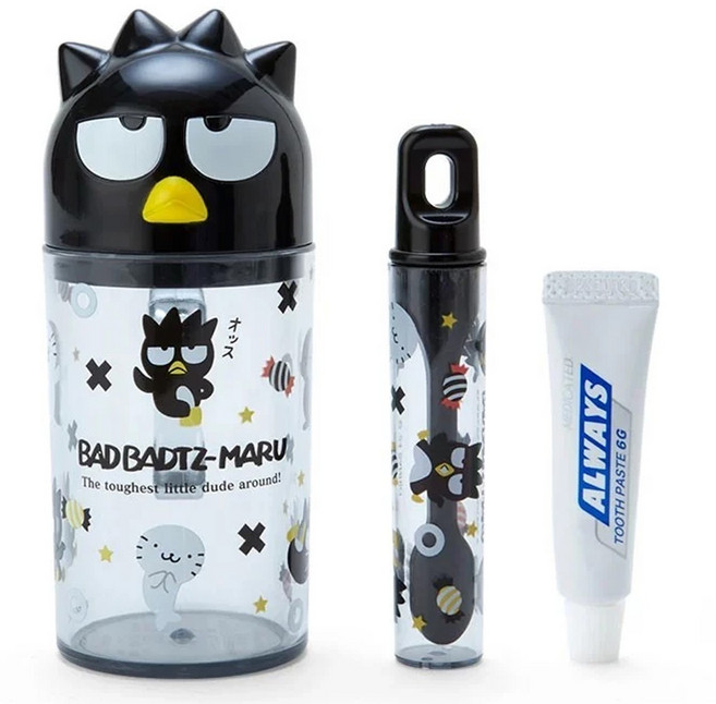酷企鵝 Sanrio 三麗鷗 牙刷牙膏漱口杯組, 1組, 3個