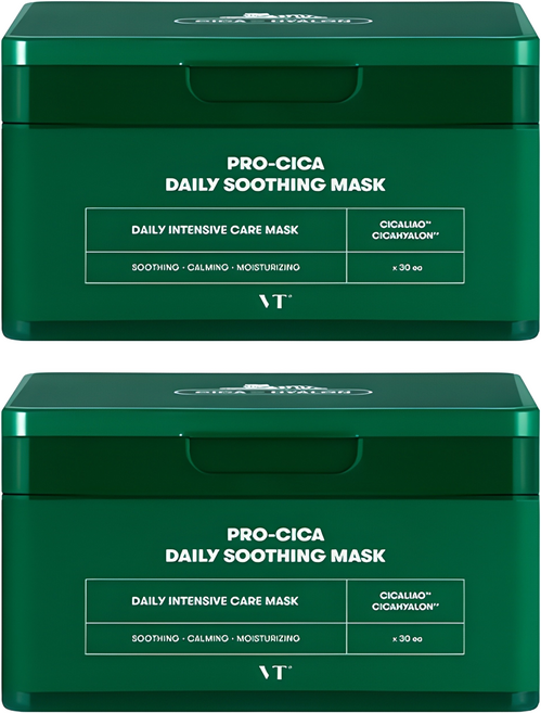 브이티코스메틱 프로 시카 데일리 수딩 마스크, 30개입, 2개