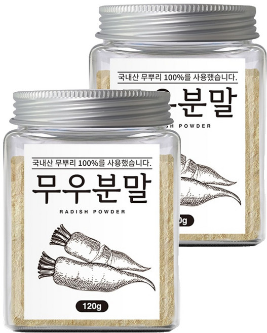 조은약초 무우 분말, 120g, 2개