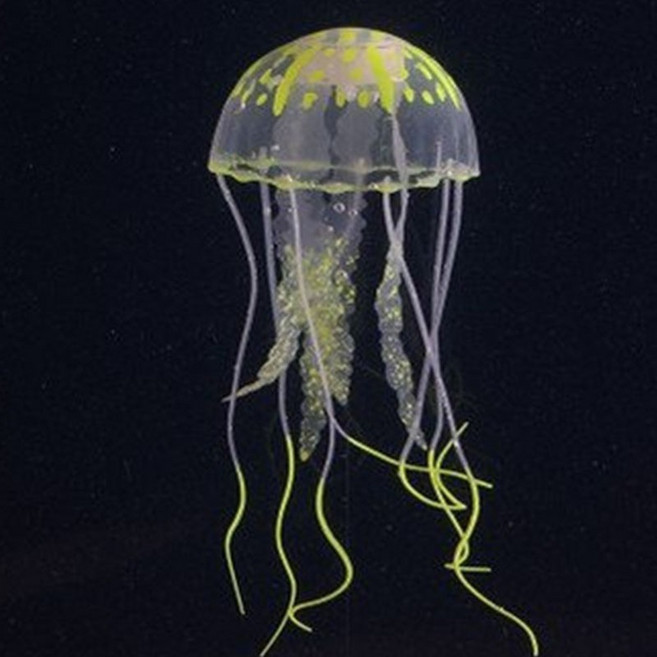 하이퍼펫 수조장식 야광 해파리 옐로우 Q2QBSSW00306, 2개