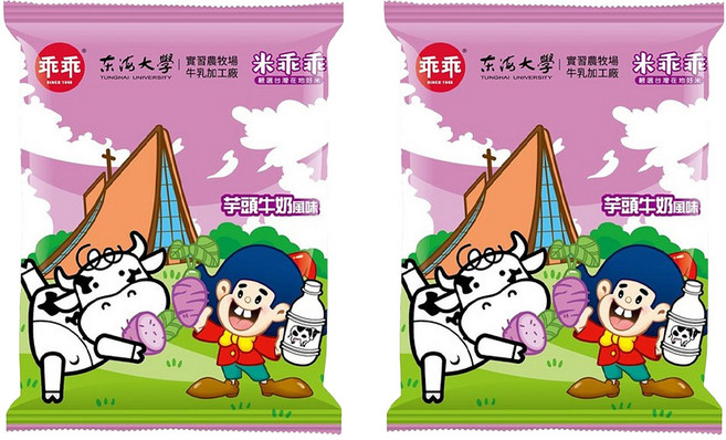 乖乖 東海大學 米乖乖 芋頭牛奶風味, 52g, 2包